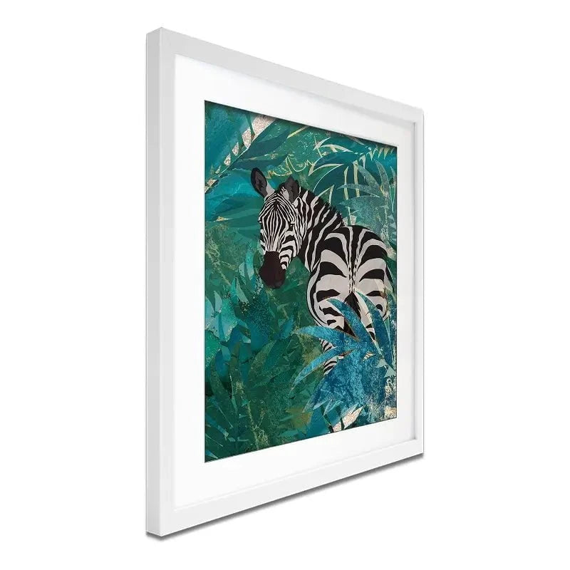 Zebra In The Jungle Framed Art Print Zebra In The Jungle Framed Art Print wall art product Sarah Manovski