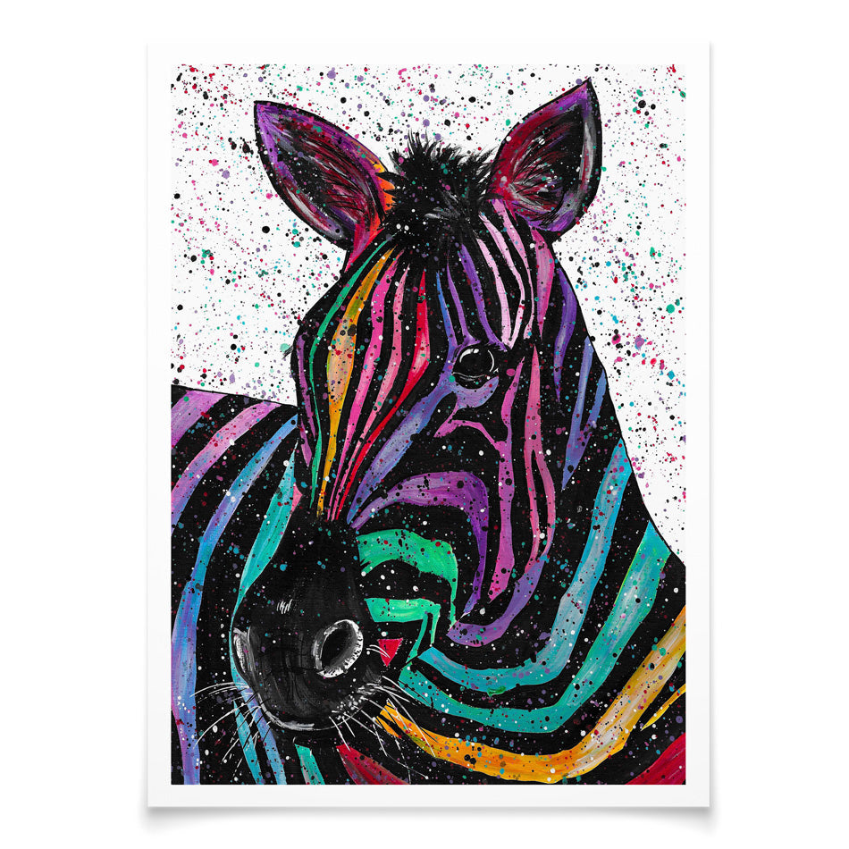 Zebra Nellie Art Print Zebra Nellie Art Print wall art product Emma LC Art