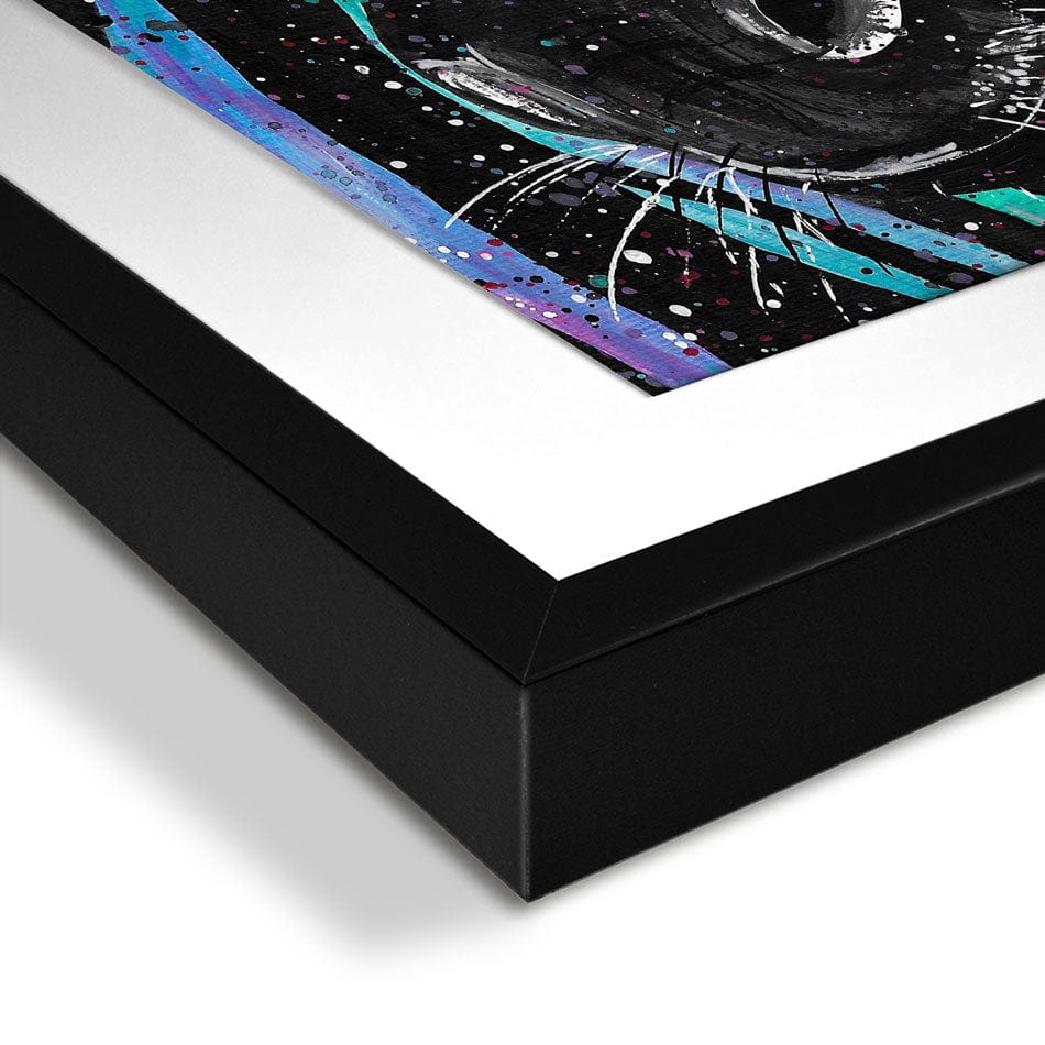 Zebra Nellie Framed Art Print wall art product Emma LC Art