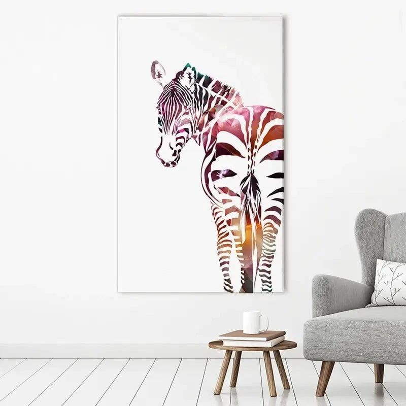 Zebra On White Canvas Print Zebra On White Canvas Print wall art product Sarah Manovski