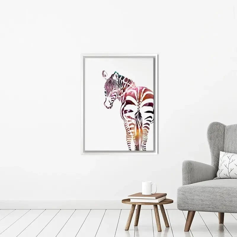 Zebra On White Canvas Print Zebra On White Canvas Print wall art product Sarah Manovski
