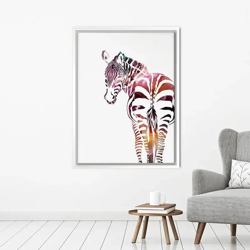 Zebra On White Canvas Print Zebra On White Canvas Print wall art product Sarah Manovski