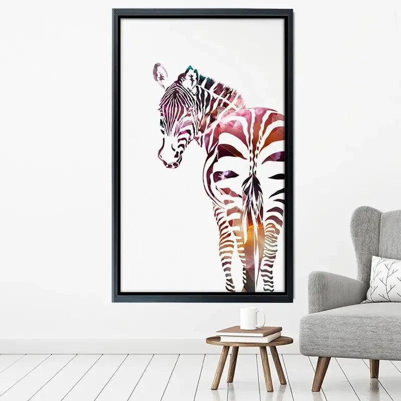 Zebra On White Canvas Print Zebra On White Canvas Print wall art product Sarah Manovski
