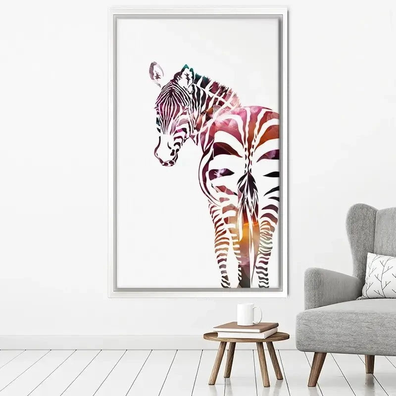 Zebra On White Canvas Print Zebra On White Canvas Print wall art product Sarah Manovski