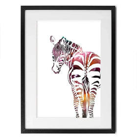 Zebra On White Framed Art Print Zebra On White Framed Art Print wall art product Sarah Manovski