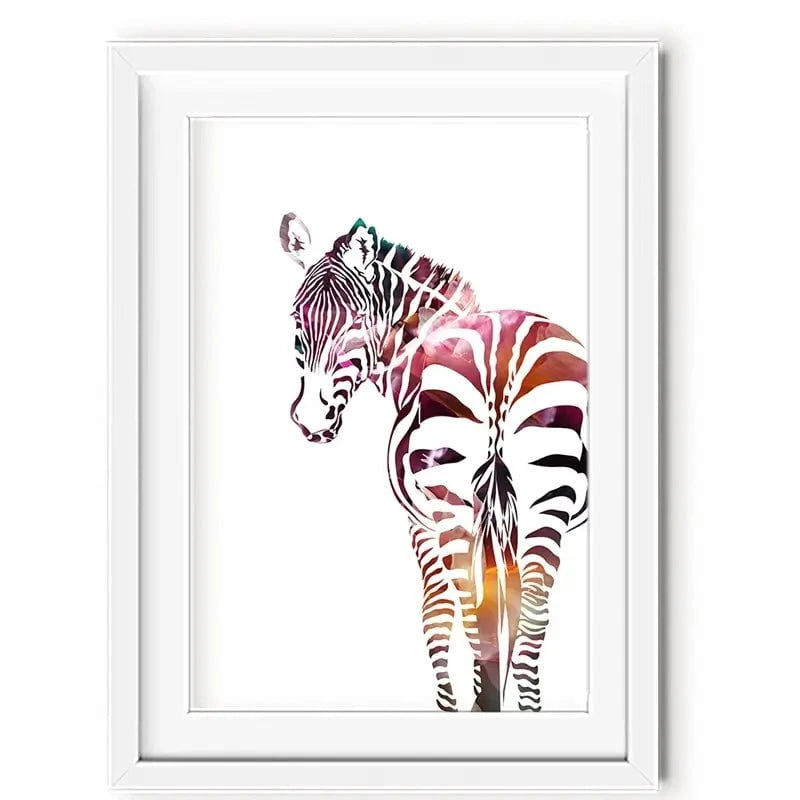 Zebra On White Framed Art Print Zebra On White Framed Art Print wall art product Sarah Manovski
