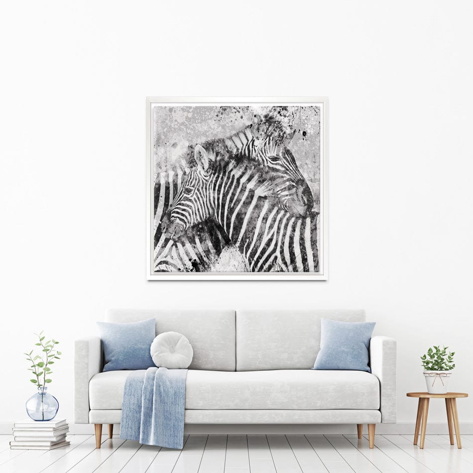Zebra Pair Canvas Print wall art product Carol Robinson