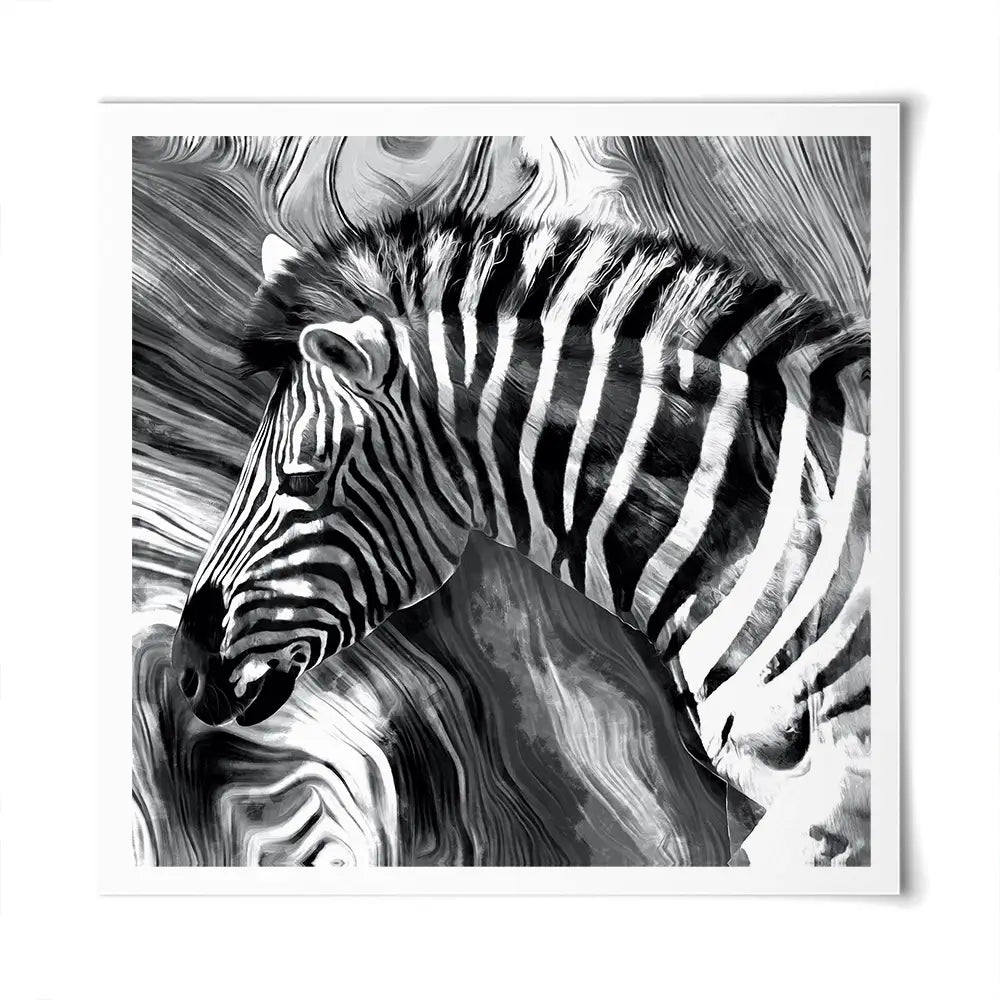 Zebra Square Art Print Zebra Square Art Print wall art product Mohammadreza Zeidabadi / Shutterstock