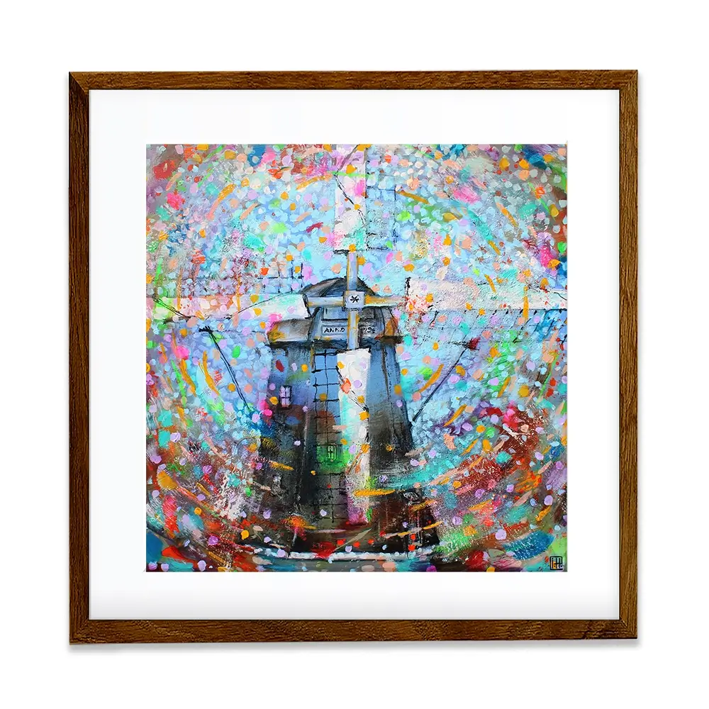 Zwarte Molen Square Framed Art Print Zwarte Molen Square Framed Art Print wall art product Studio Paint-Ing