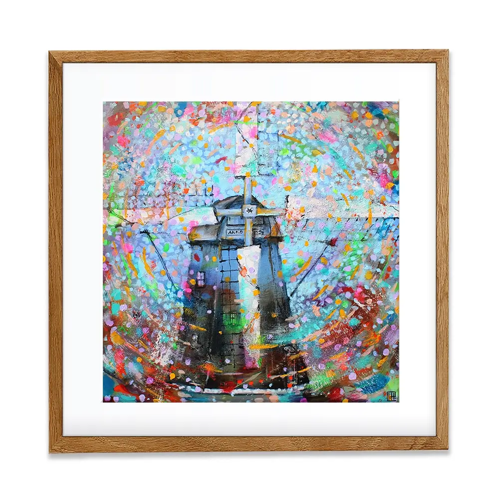 Zwarte Molen Square Framed Art Print Zwarte Molen Square Framed Art Print wall art product Studio Paint-Ing