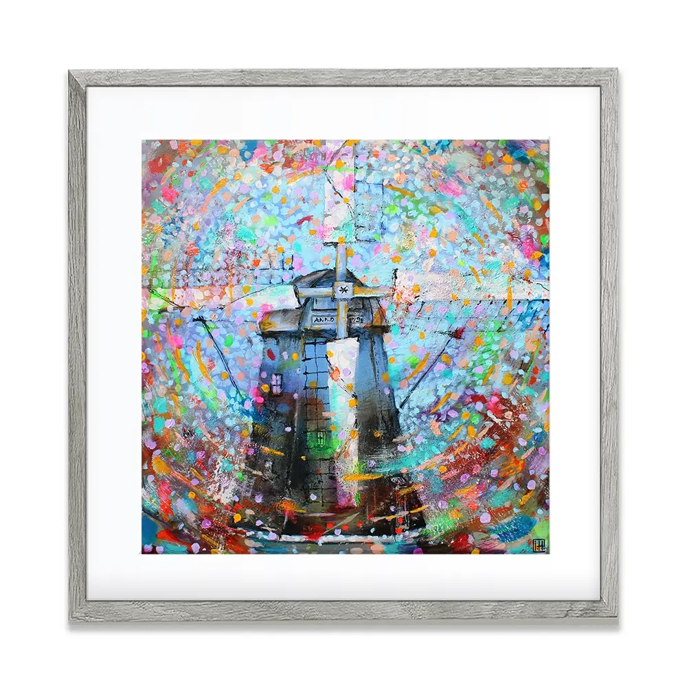 Zwarte Molen Square Framed Art Print Zwarte Molen Square Framed Art Print wall art product Studio Paint-Ing