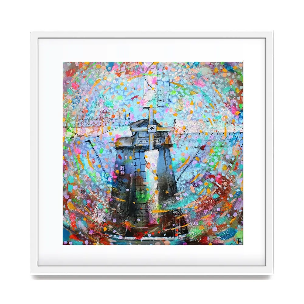 Zwarte Molen Square Framed Art Print Zwarte Molen Square Framed Art Print wall art product Studio Paint-Ing