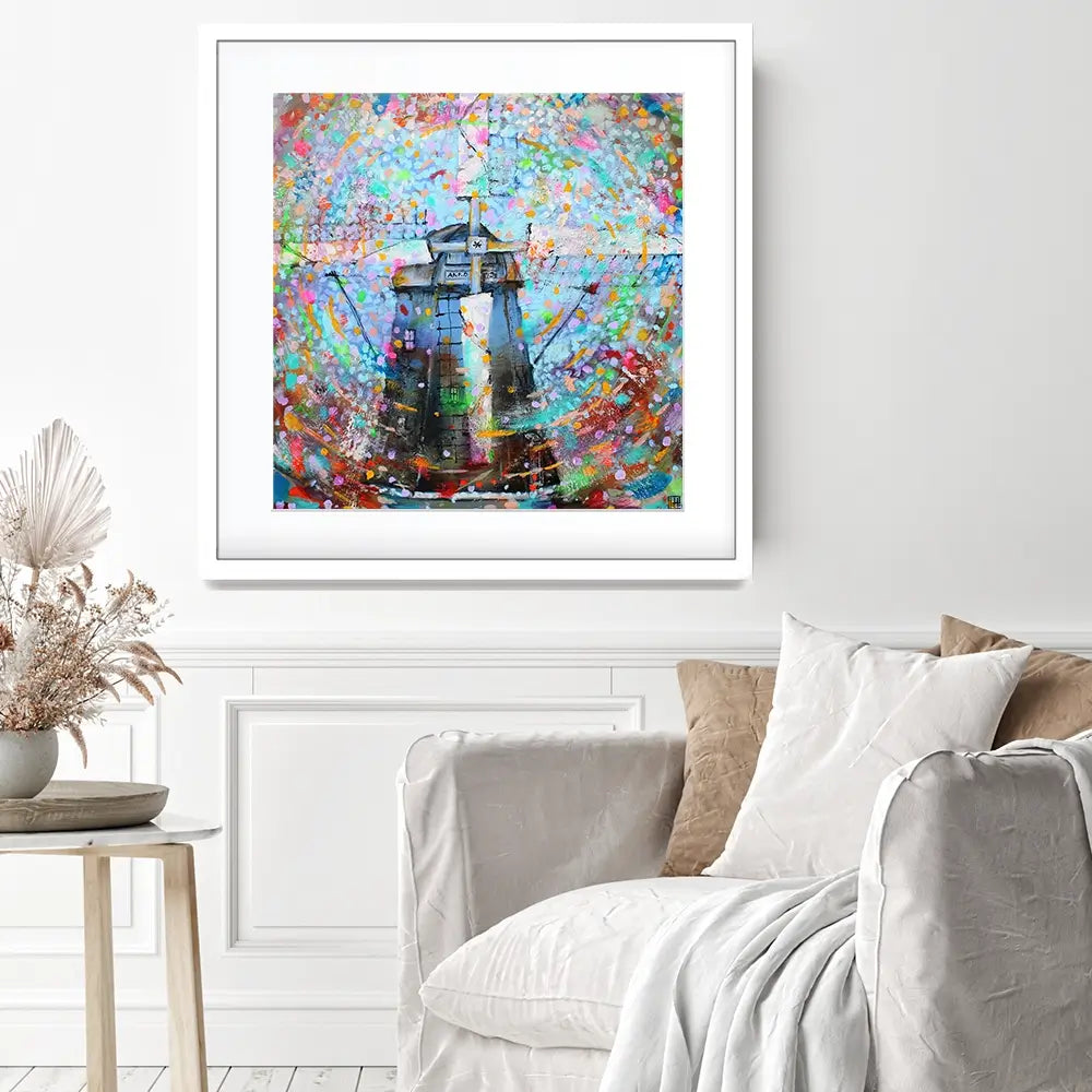 Zwarte Molen Square Framed Art Print Zwarte Molen Square Framed Art Print wall art product Studio Paint-Ing
