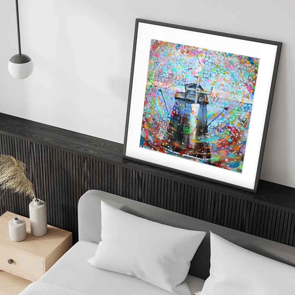 Zwarte Molen Square Framed Art Print Zwarte Molen Square Framed Art Print wall art product Studio Paint-Ing