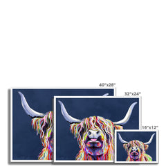 Cheeky Coo In Navy Blue Framed Print