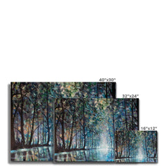 Romantic Rainy Blue Canvas Print