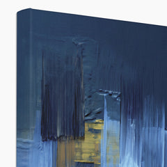 Navy Brush Strokes Canvas Print