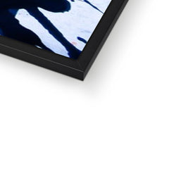Blue Paint Spatter Framed Print