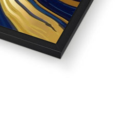 Vibrant Navy Marble Framed Print