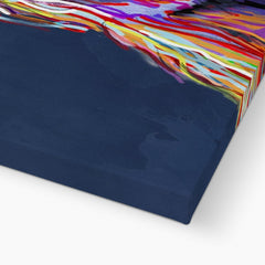 Cheeky Coo In Navy Blue Canvas Print