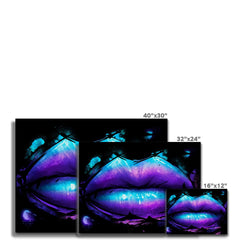 Blue Purple Lips Canvas Print