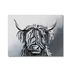 Abstract Highland Cow Canvas Print