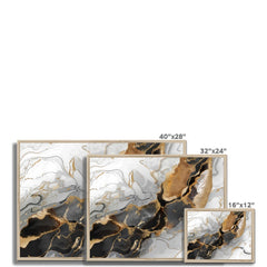 Grey Marble Landscape Framed Print