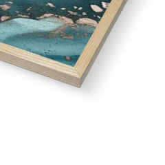 Teal Marble Framed Print