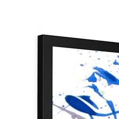 Blue Paint Spatter Framed Print