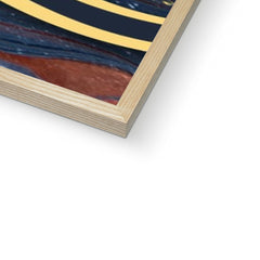 Navy Marble Framed Print