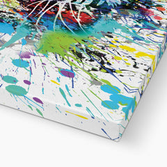 Multicoloured Tiger Paint Splash Canvas Print