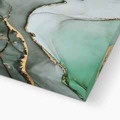 Green Marble Tones Canvas Print