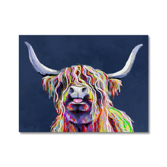 Cheeky Coo In Navy Blue Canvas Print