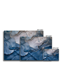 Dark Blue Marble Canvas Print