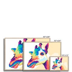 Pop Art Giraffe Head Framed Print