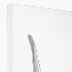 Cheeky Black And White Highland Cow Canvas Print