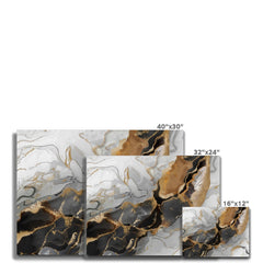Grey Marble Landscape Canvas Print