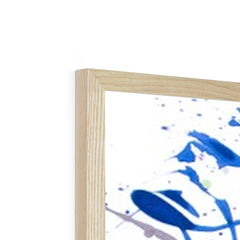 Blue Paint Spatter Framed Print