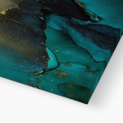 Dark Green Marble Canvas Print