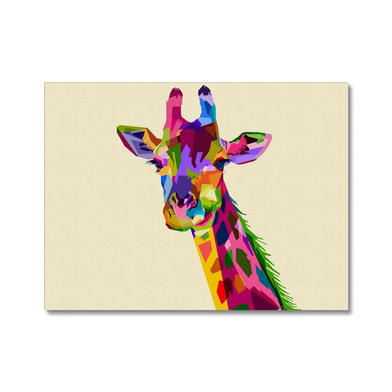 Colourful Giraffe Canvas Print