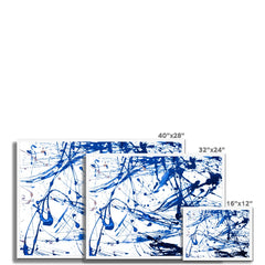 Blue Paint Spatter Framed Print