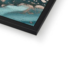 Teal Marble Framed Print