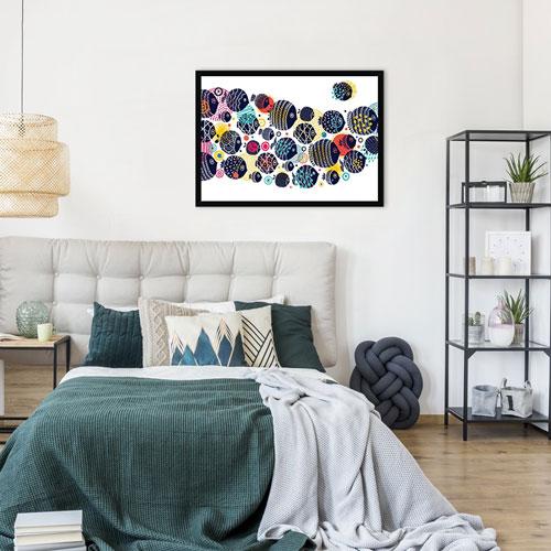 Colourful Swimming Fish Framed Print