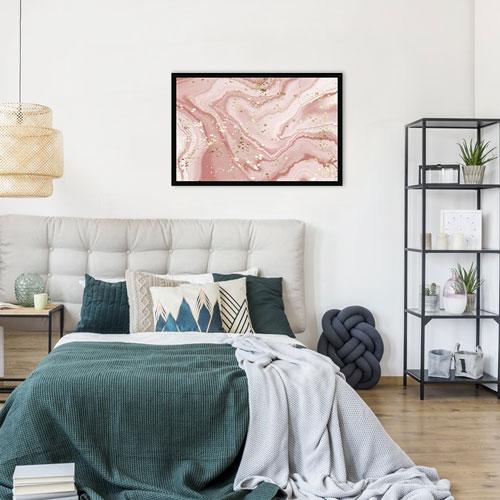 Rose Marble Speckles Framed Print