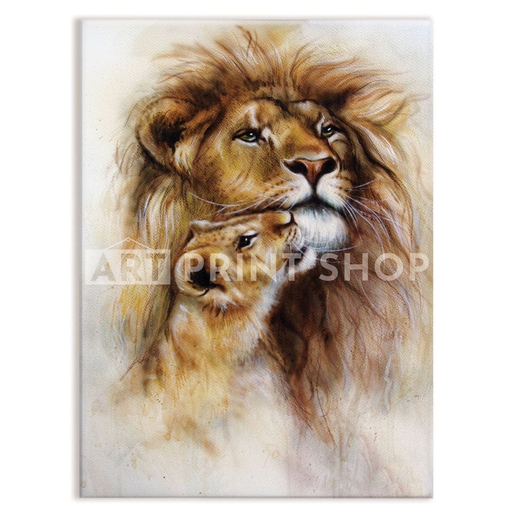 A Lions Love Canvas Print wall art product Jozef Klopacka / Shutterstock