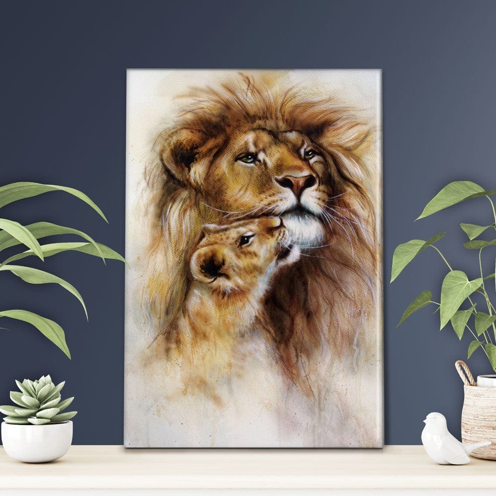 A Lions Love Canvas Print wall art product Jozef Klopacka / Shutterstock