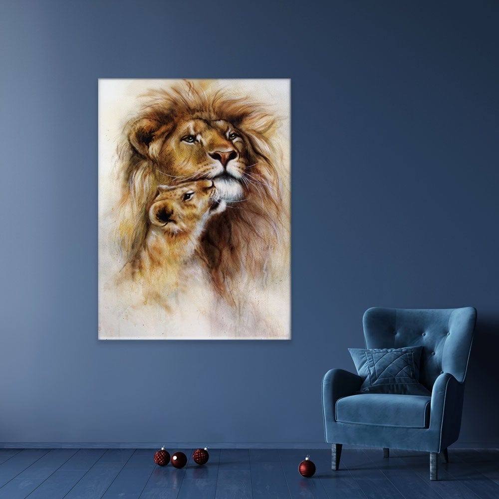 A Lions Love Canvas Print wall art product Jozef Klopacka / Shutterstock