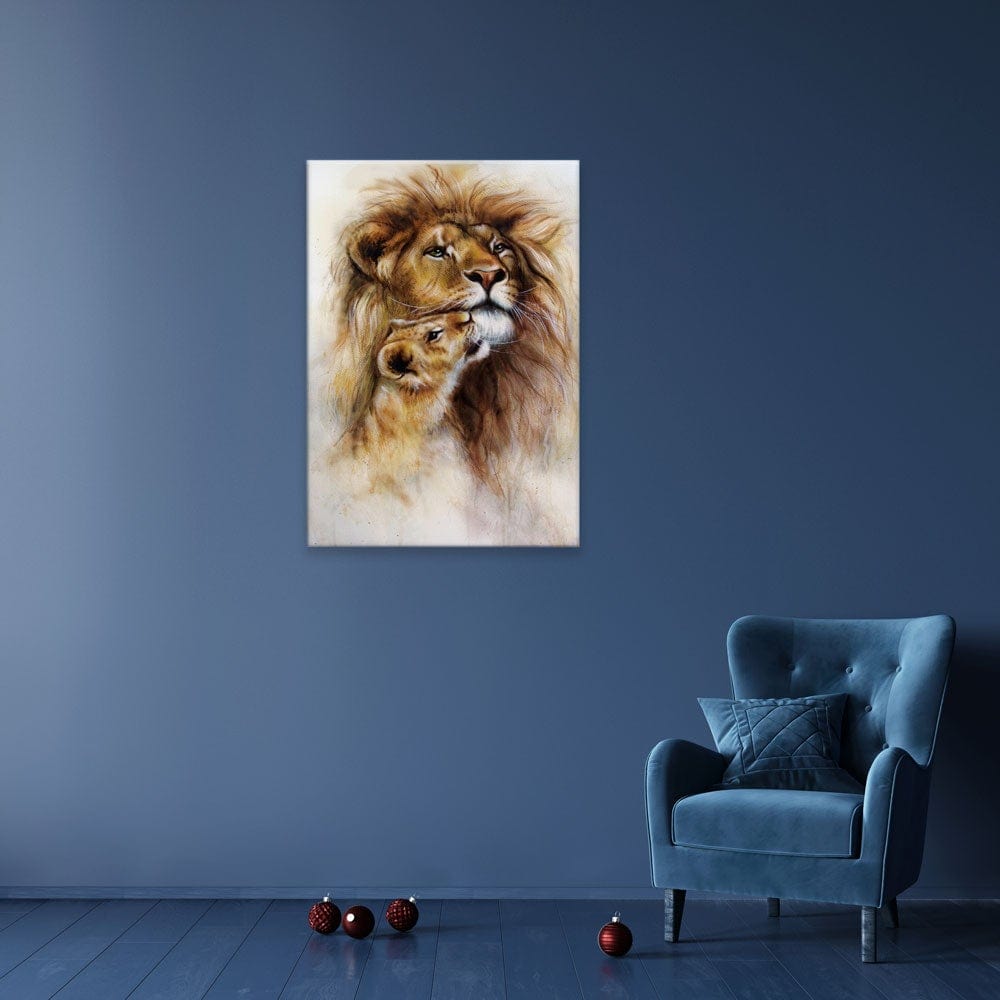 A Lions Love Canvas Print wall art product Jozef Klopacka / Shutterstock