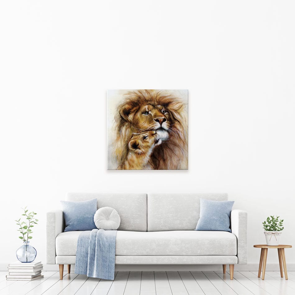 A Lions Love Canvas Print wall art product Jozef Klopacka / Shutterstock