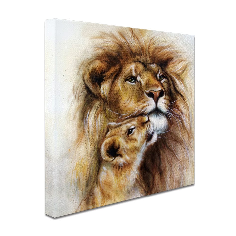 A Lions Love Canvas Print wall art product Jozef Klopacka / Shutterstock
